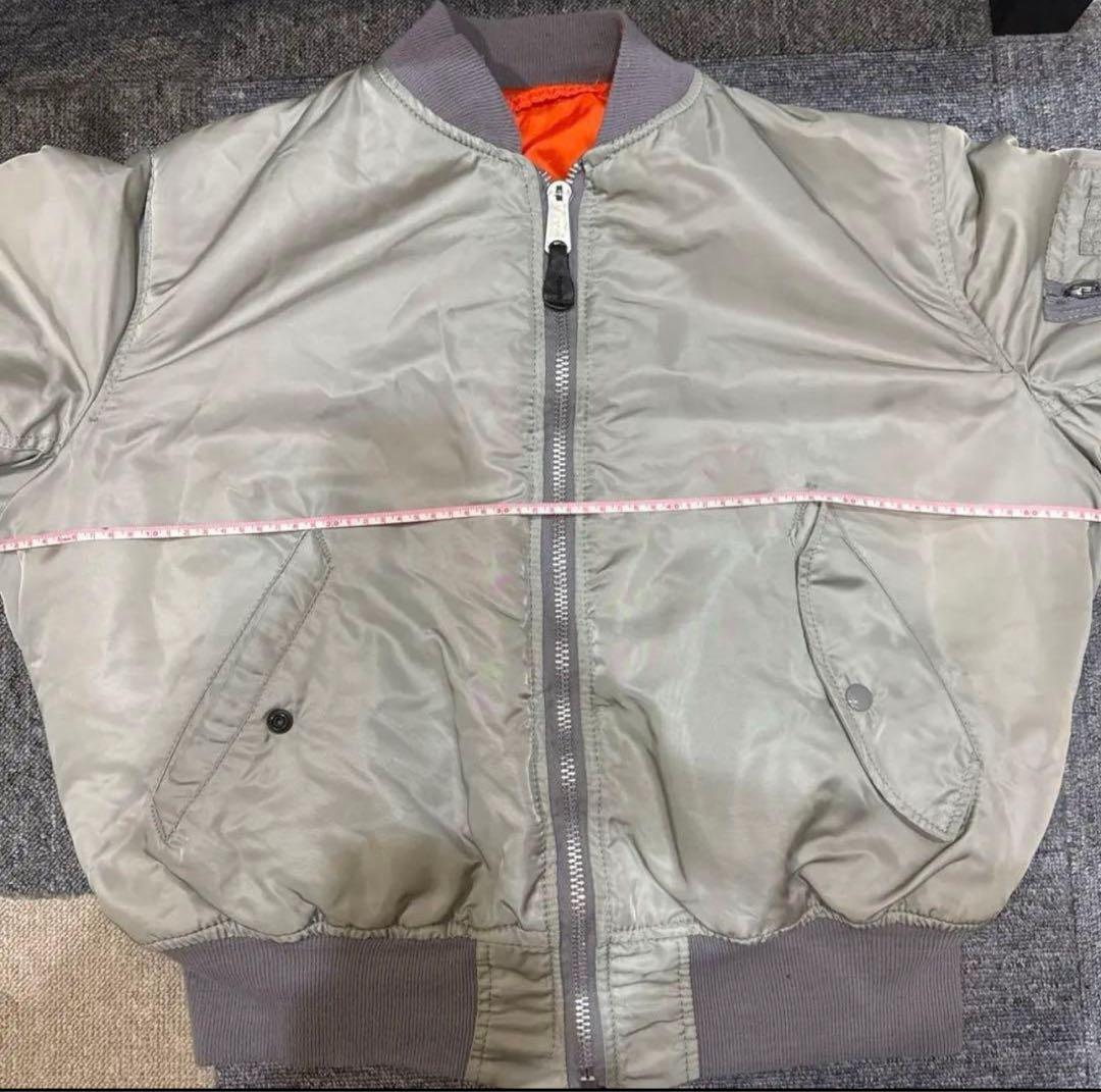 ALPHA INDUSTRIES 80s 三本タグMA-1 シルバー