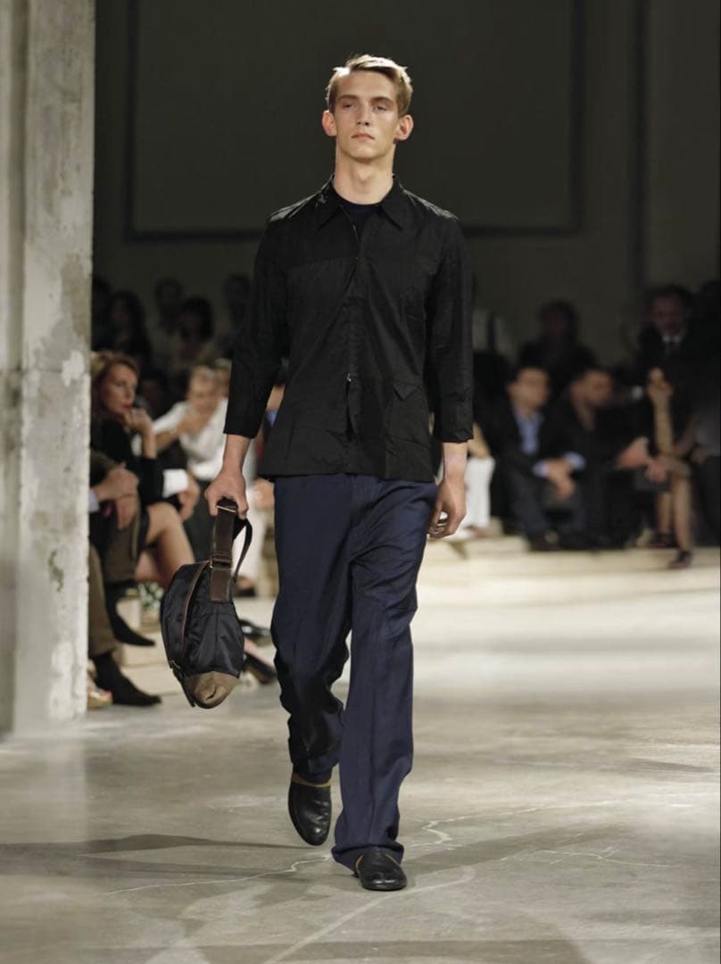 パンツ PRADA / Navy Wool Wide Slacks / 09ss