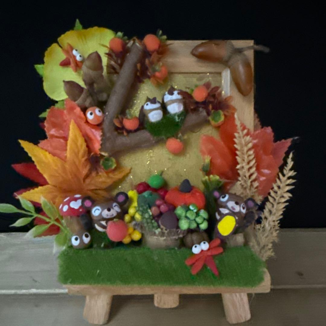 どんぐりアート♡秋のリバーシブルオブジェ＆キノコの森オブジェ♡