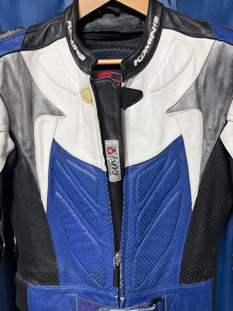 KOMINE MFJ公認 セパレート レザー レーシングスーツ 革ツナギ L