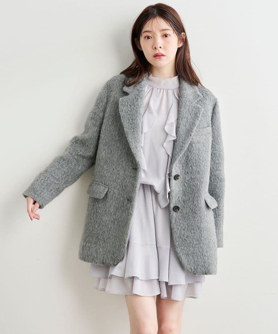 COCODEAL ココディール ウールシャギージャケットサイズ1