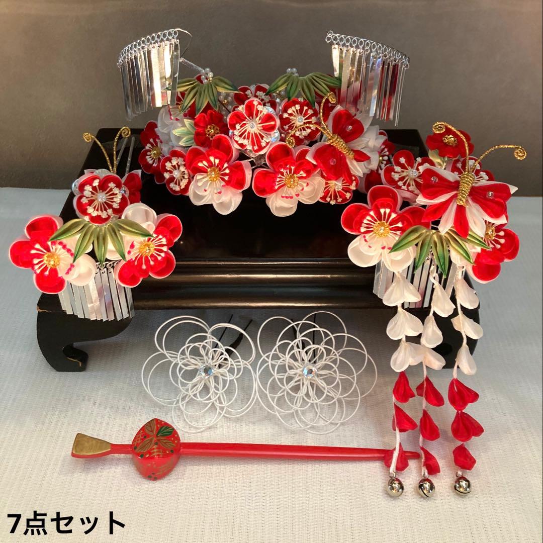 専用　勝山 classical beauty 梅竹蝶　1本挿　Uピン簪　水引簪