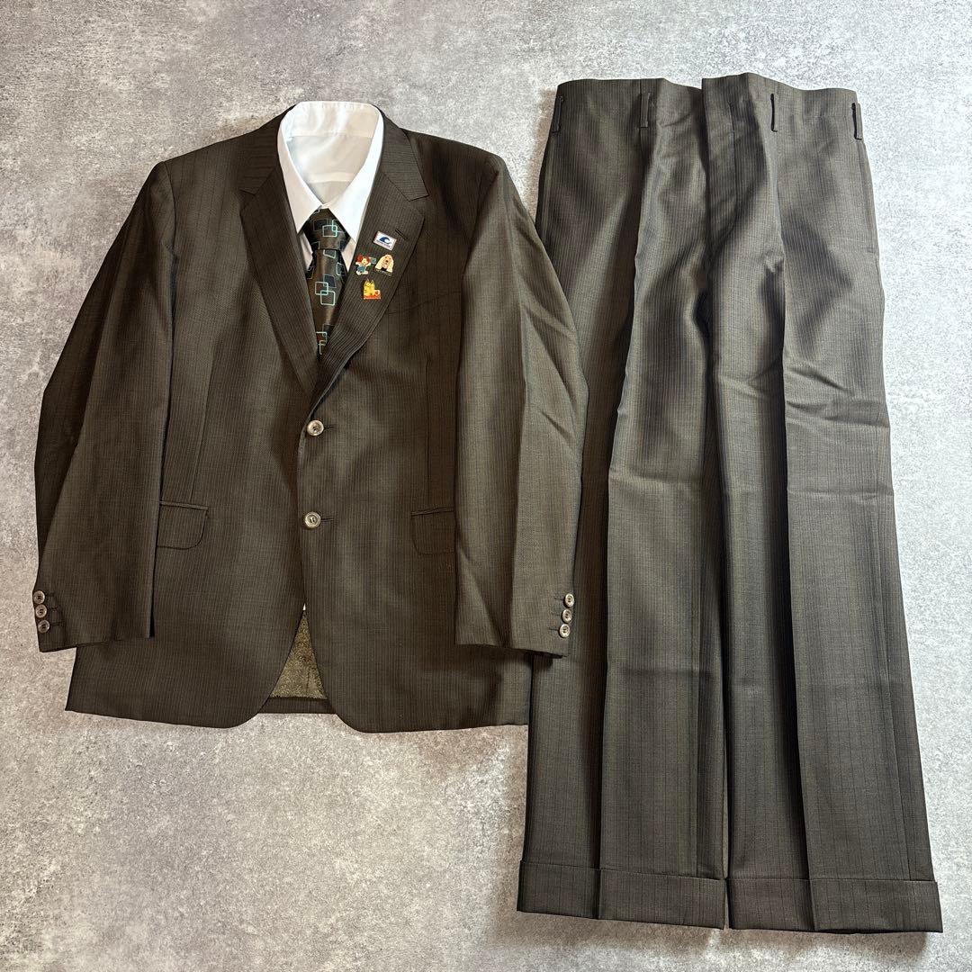 セットアップ ダブルスーツ 成人式 入学式 ピンズ vintage no.106