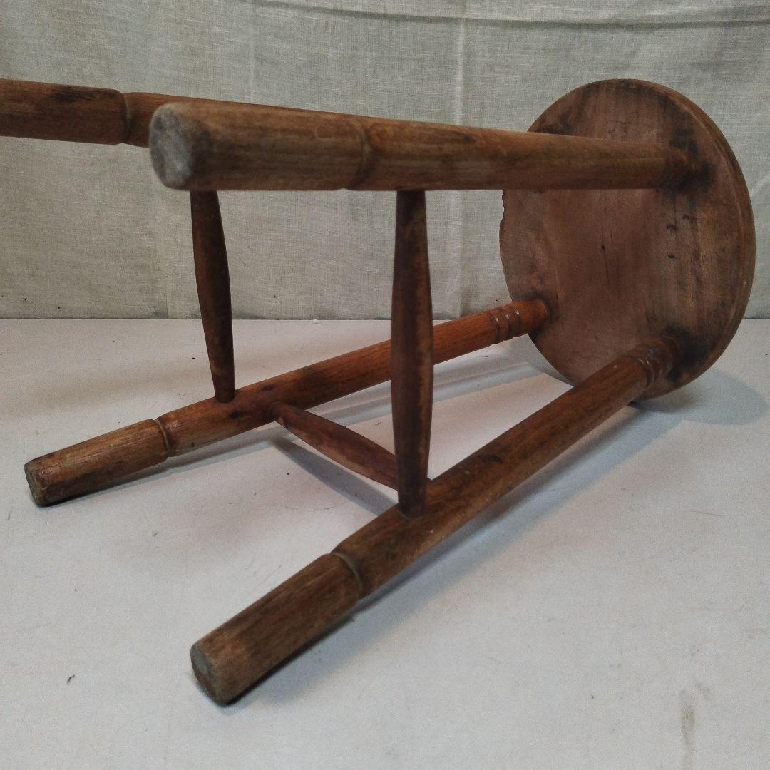 丸椅子　木製　昭和