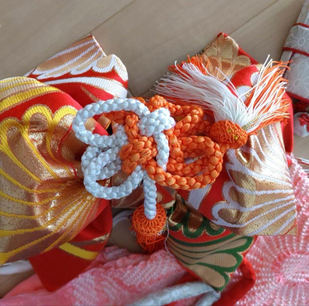 7歳　七五三　着物　結び帯　上げ帯　バッグ　草履　はこせこ　髪飾り　セット