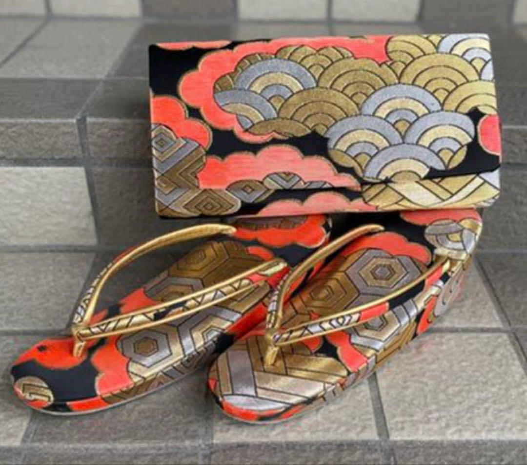 7歳　七五三　着物　結び帯　上げ帯　バッグ　草履　はこせこ　髪飾り　セット