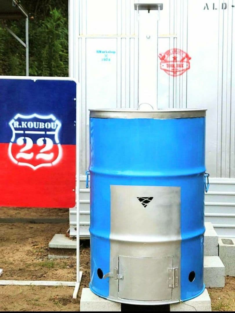 ドラム缶焼却炉 購入前に 説明文を 読みコメントください　よろしくお願いします