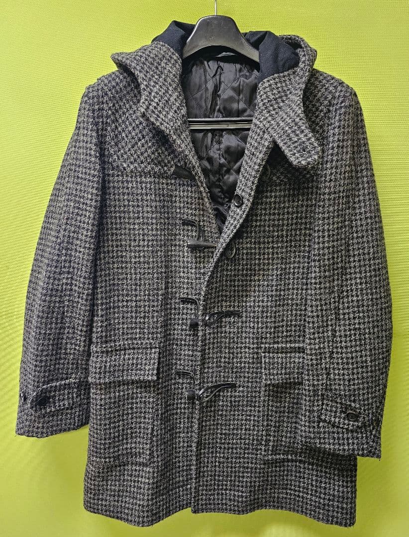 テイジンメンズショップ　ハリスツイード　ダッフルコート　LL