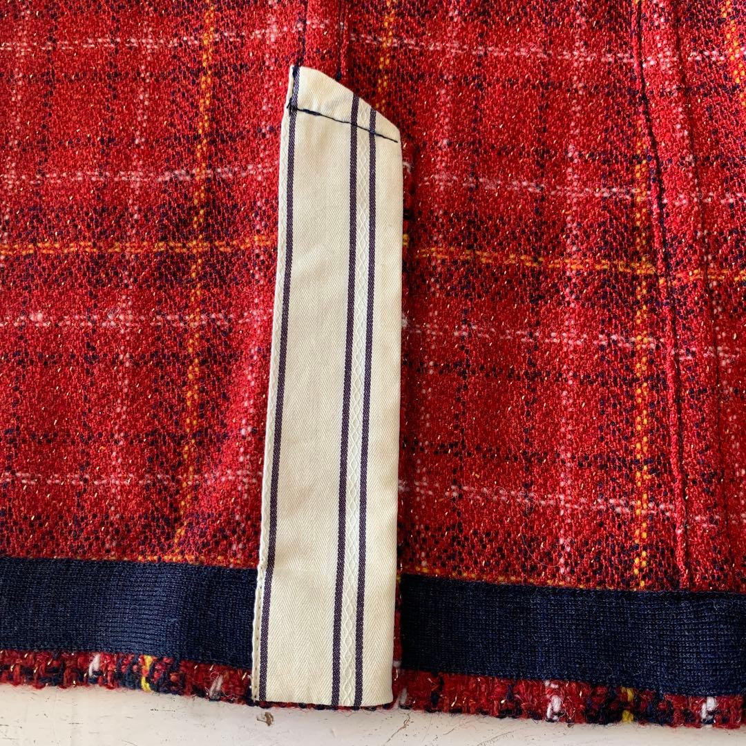 45R45rpmテーラードジャケットMチェック　ウール　新品未使用　サイズ 2