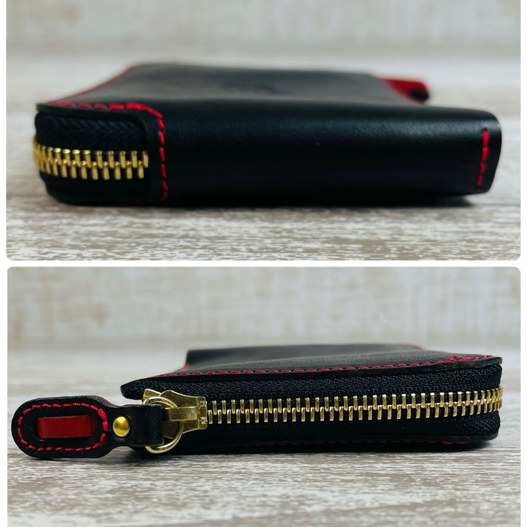 【極美品】HUKURO フクロ　大きく開く小さな財布　L字ファスナー　栃木レザー