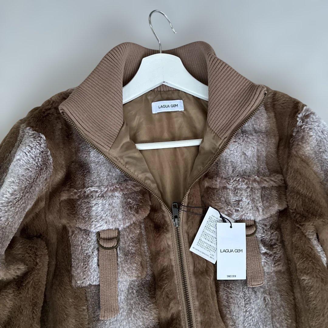 LAGUAGEM RIB DOKKING ファージャケット 茶　新品　タグ付き