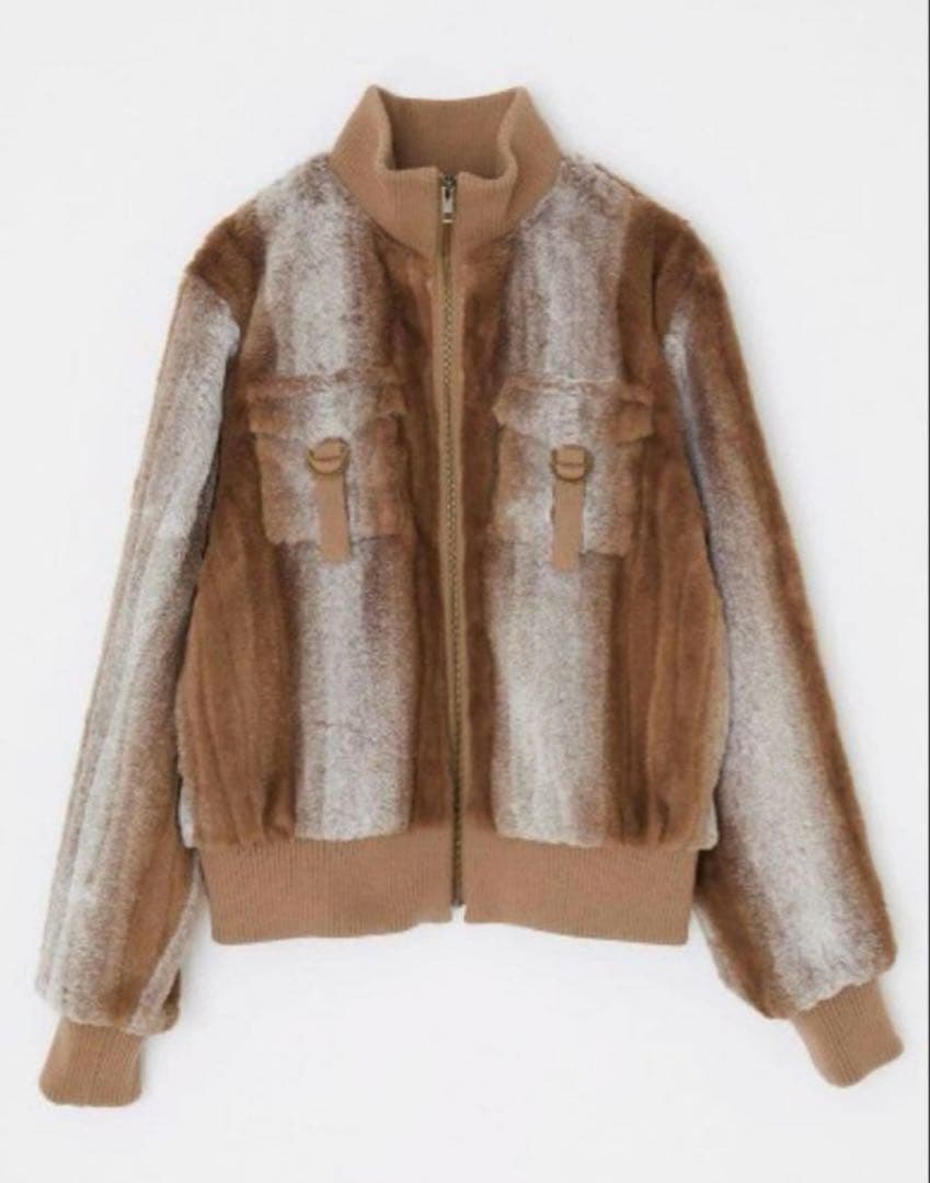 LAGUAGEM RIB DOKKING ファージャケット 茶　新品　タグ付き