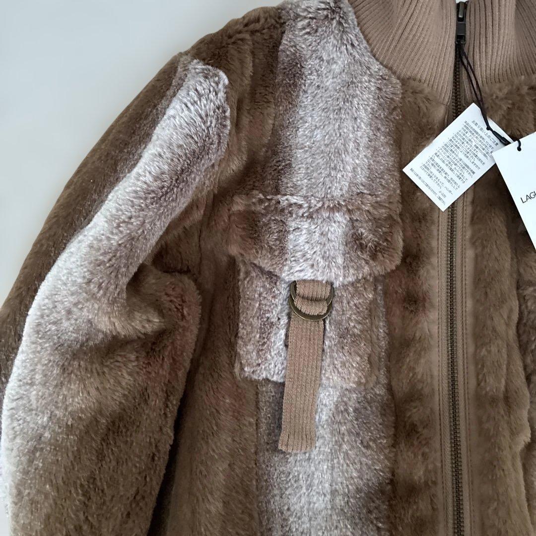 LAGUAGEM RIB DOKKING ファージャケット 茶　新品　タグ付き