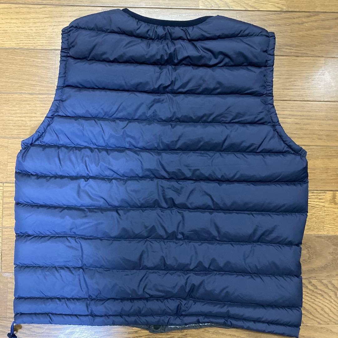 美品収納袋付きDANTON インナーダウン ベスト レディース クルーネック
