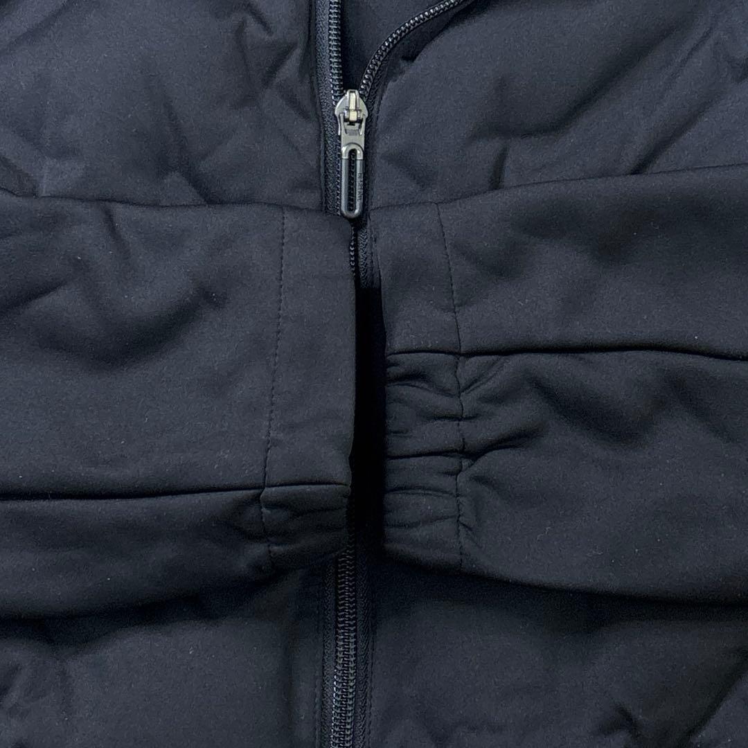 デサントゴルフ ダウンジャケット 袖ロゴ　黒　ブラック　フリース　Lサイズ