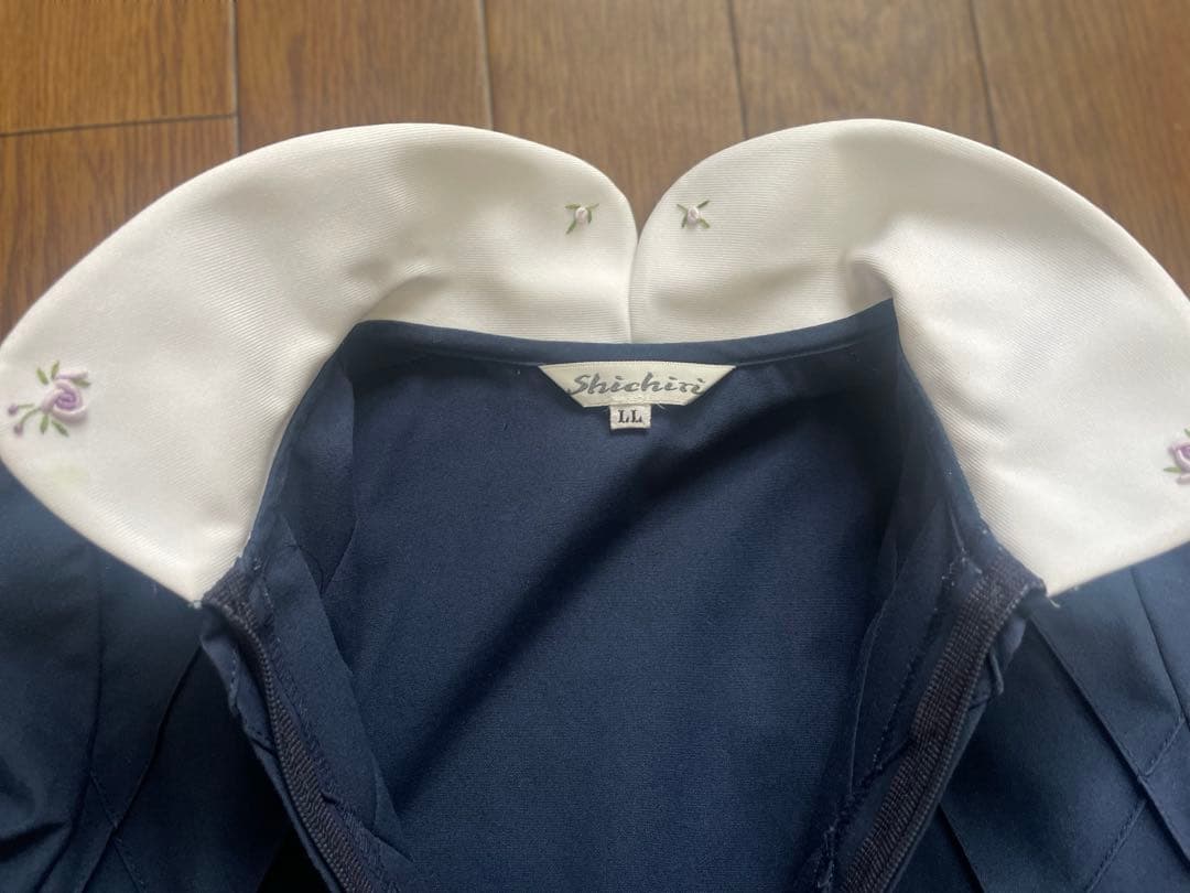 【お値下げ】荻窪　七里　七分袖　前開き　ワンピース　LL