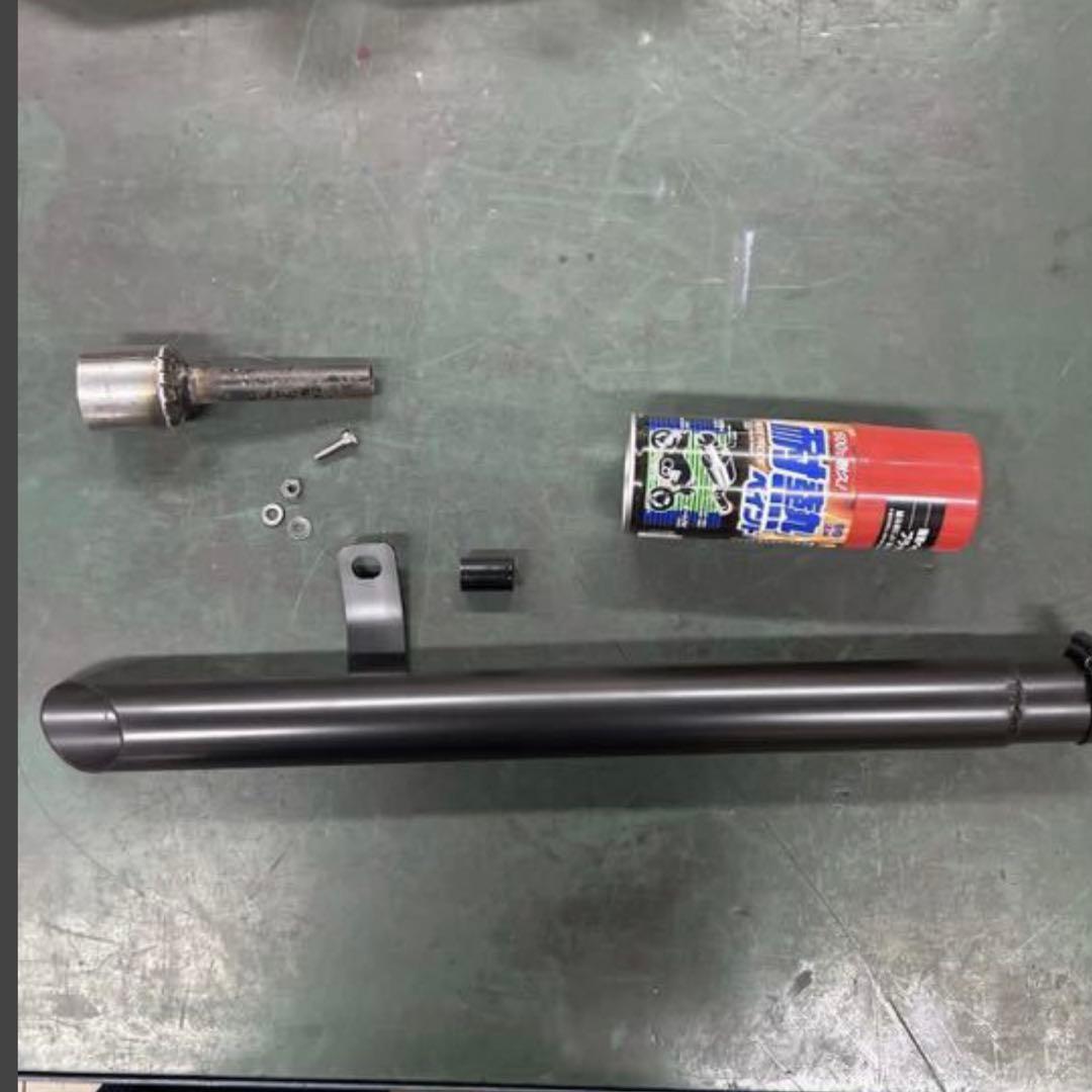 ワンオフ　SR400 ショート菅　ドラッグパイプスラッシュカットマフラー