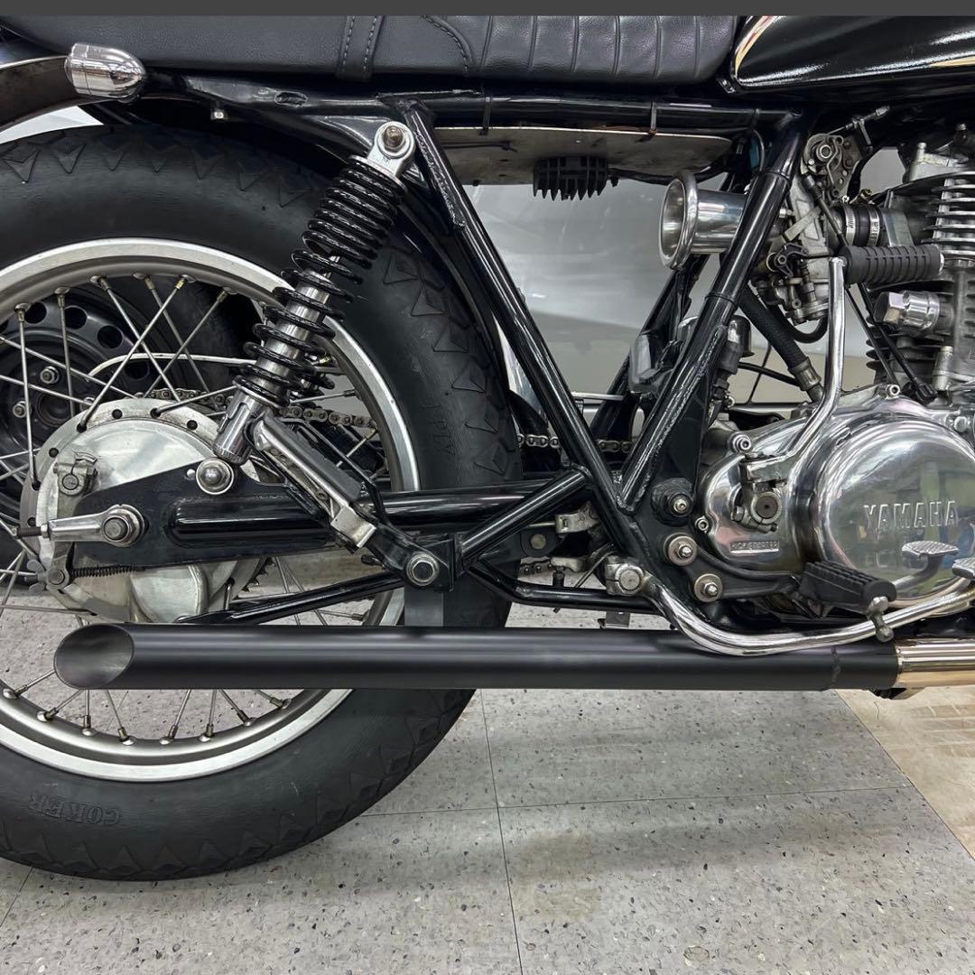 ワンオフ　SR400 ショート菅　ドラッグパイプスラッシュカットマフラー