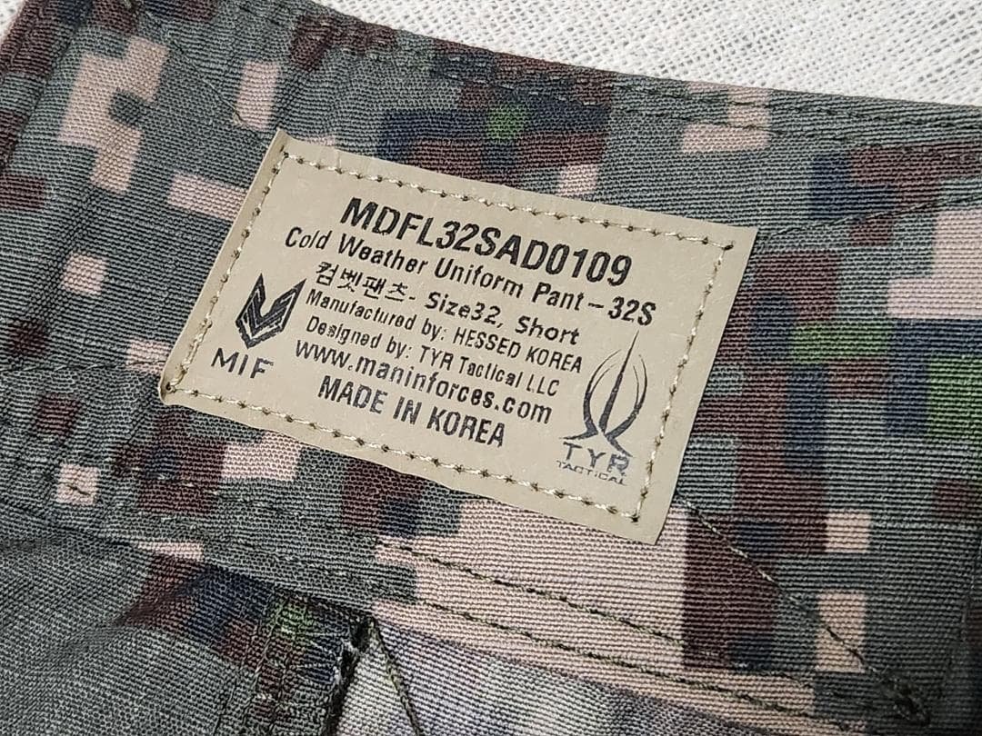 【新品】韓国軍　大韓民国陸軍　戦闘服　フィールドパンツ　TYR　私物品