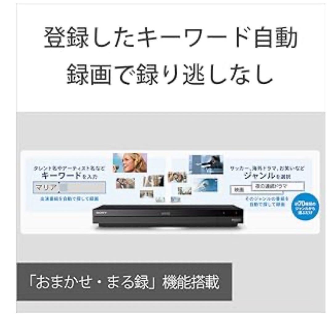 951　ブルーレイレコーダー　SONY　1TB　2番組同時録画　外付HDD対応