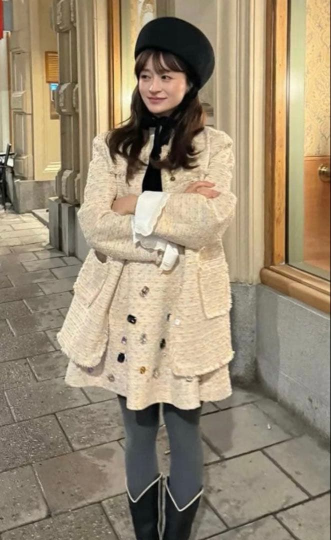 Bibiy. 25AW ELISE TWEED JACKET ツイードジャケット