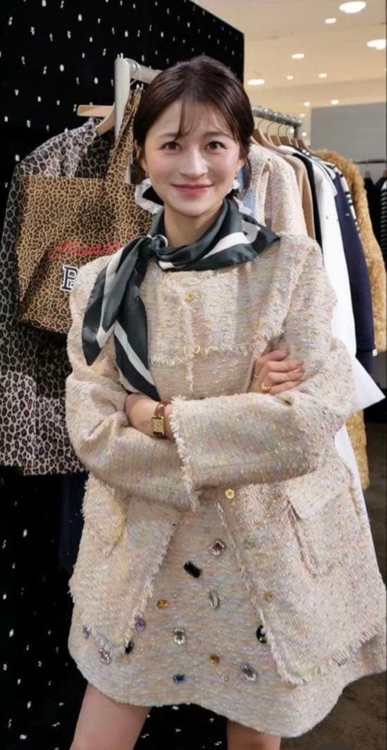 Bibiy. 25AW ELISE TWEED JACKET ツイードジャケット