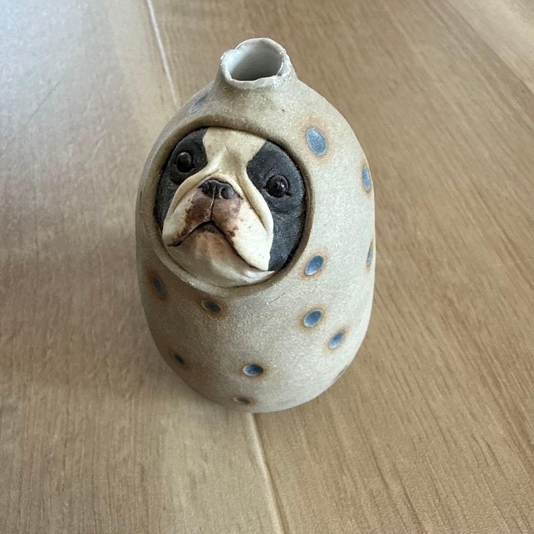 ゆとり炉　一輪挿し　フレンチブルドッグ