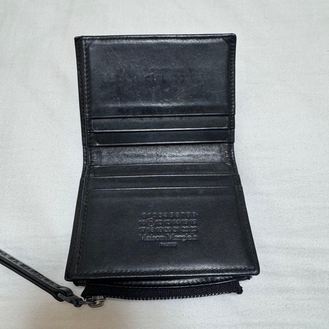 【付属品完備】マルジェラ 二つ折り財布 黒レザー Maison Margiela