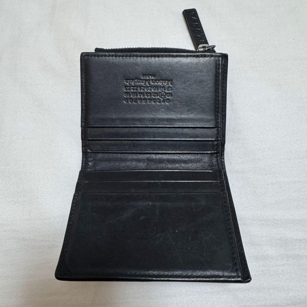 【付属品完備】マルジェラ 二つ折り財布 黒レザー Maison Margiela