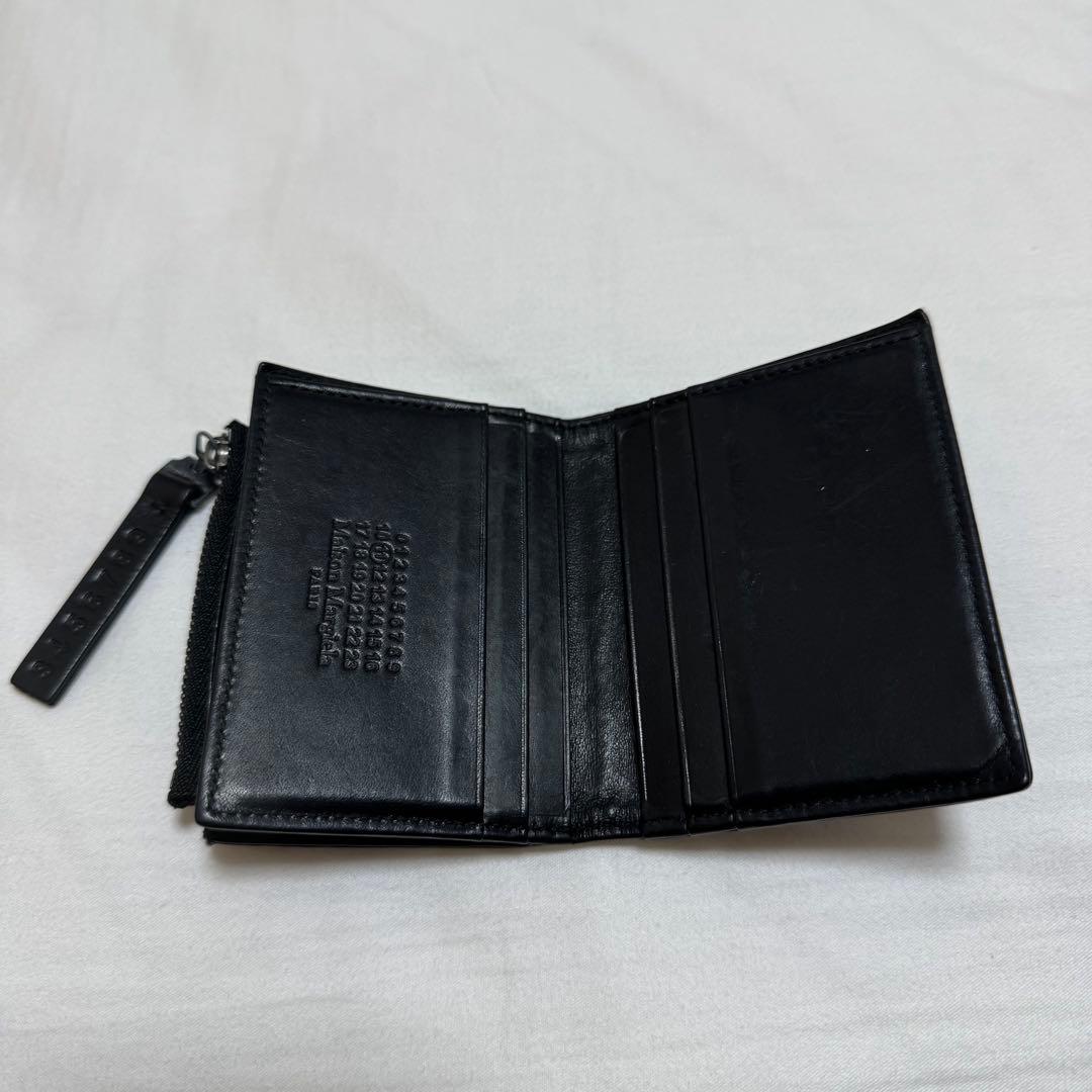 【付属品完備】マルジェラ 二つ折り財布 黒レザー Maison Margiela