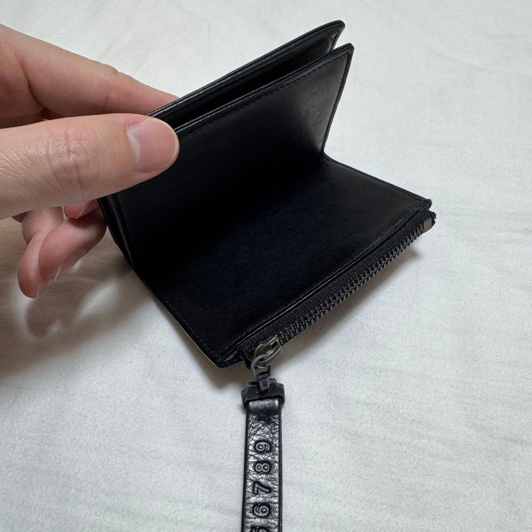 【付属品完備】マルジェラ 二つ折り財布 黒レザー Maison Margiela