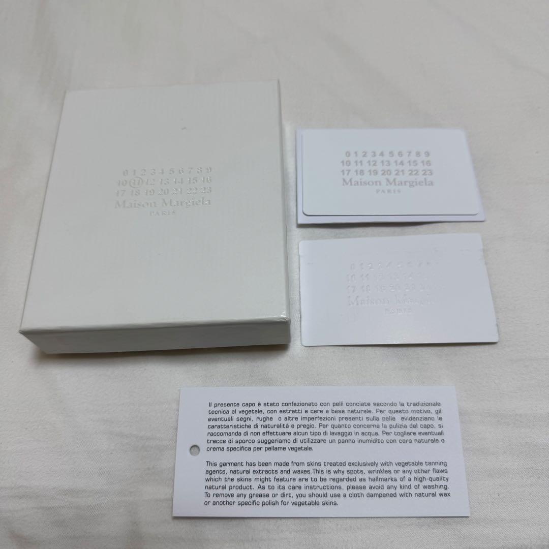 【付属品完備】マルジェラ 二つ折り財布 黒レザー Maison Margiela