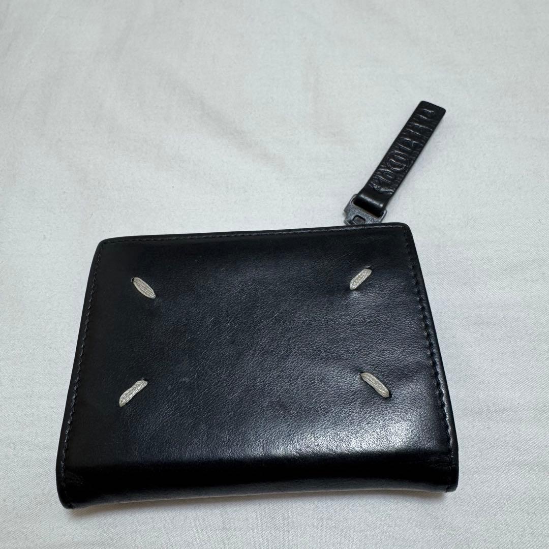 【付属品完備】マルジェラ 二つ折り財布 黒レザー Maison Margiela