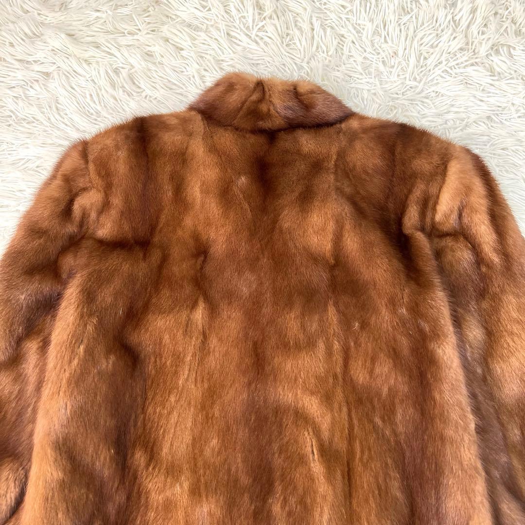 MG Sable FUR 毛皮コート ファーコート ミンク ブラウン L
