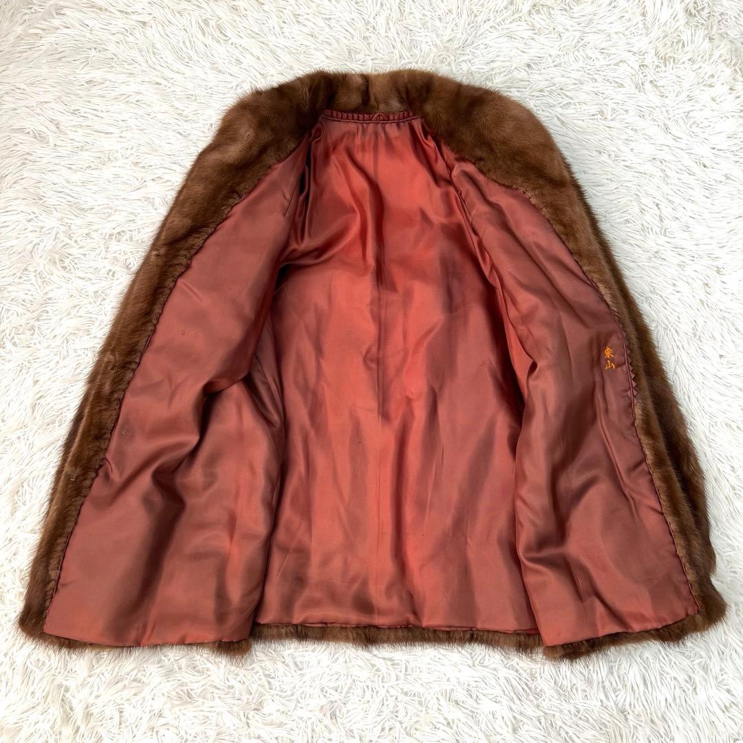 MG Sable FUR 毛皮コート ファーコート ミンク ブラウン L