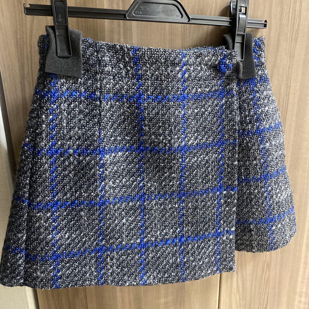 シェリエ　sheller Graph check wrap culottes
