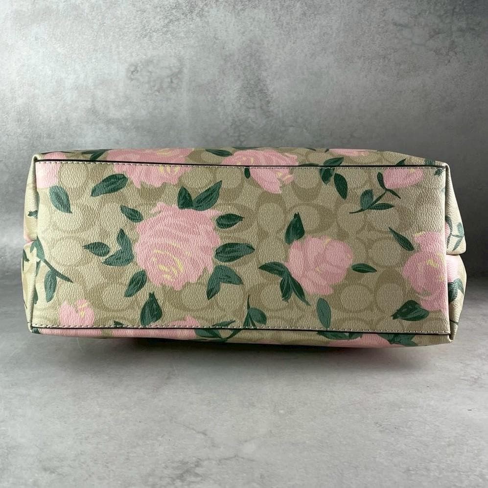 未使用級✨コーチ トートバッグ 花柄 ポーチ付き A4収納 肩掛け