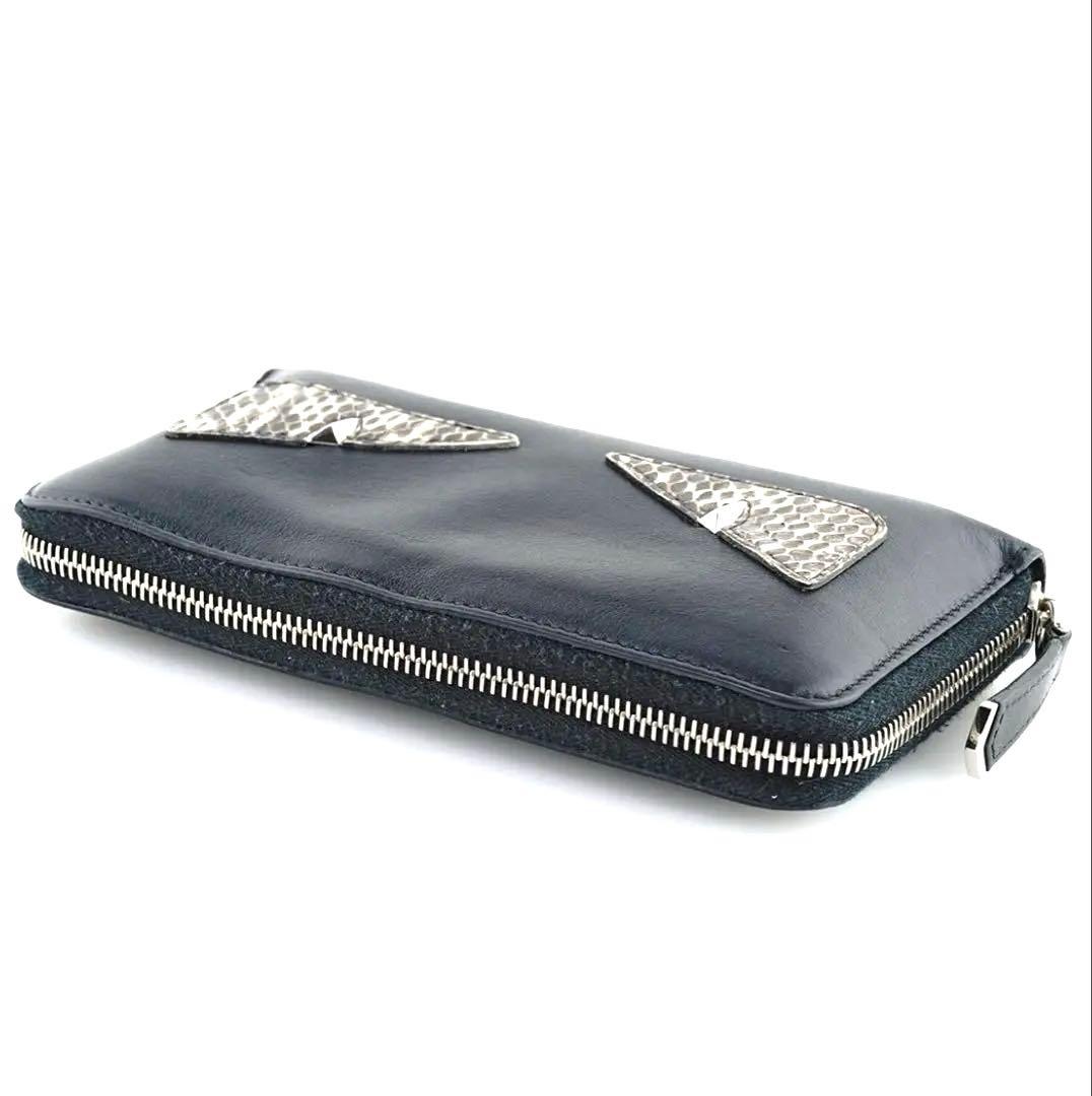 バラFENDI フェンディ モンスター 長財布 レザーラウンドファスナー