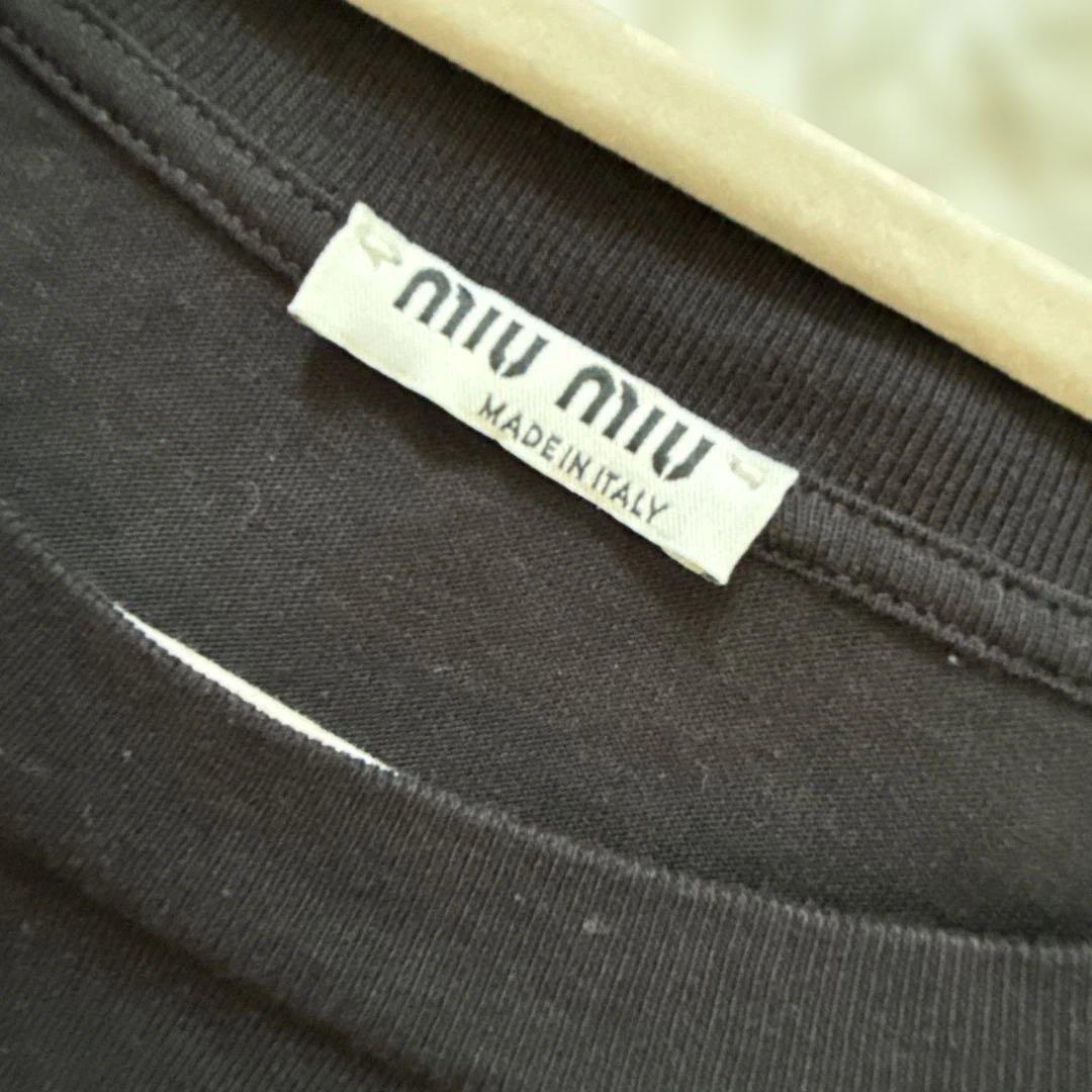 Miu Miu ハート柄 Tシャツ 黒　値下げ交渉可