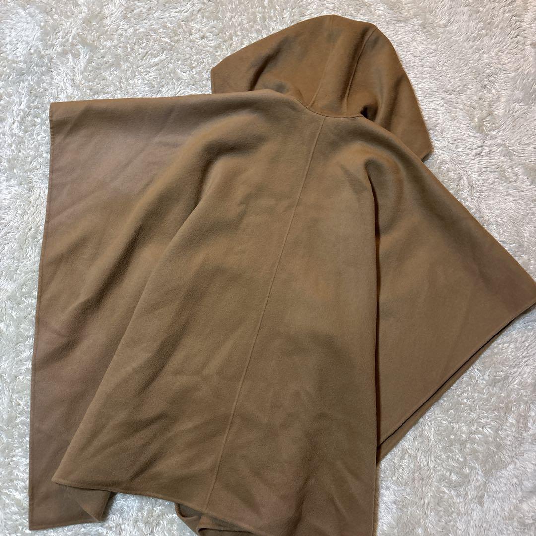 美品＊Theory　現行　ポンチョ　ベルト付き　カシミヤ　ウール　キャメル