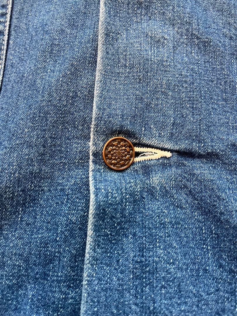 70s 80s カバーオール コーデュロイ襟付き ワークジャケット usa製