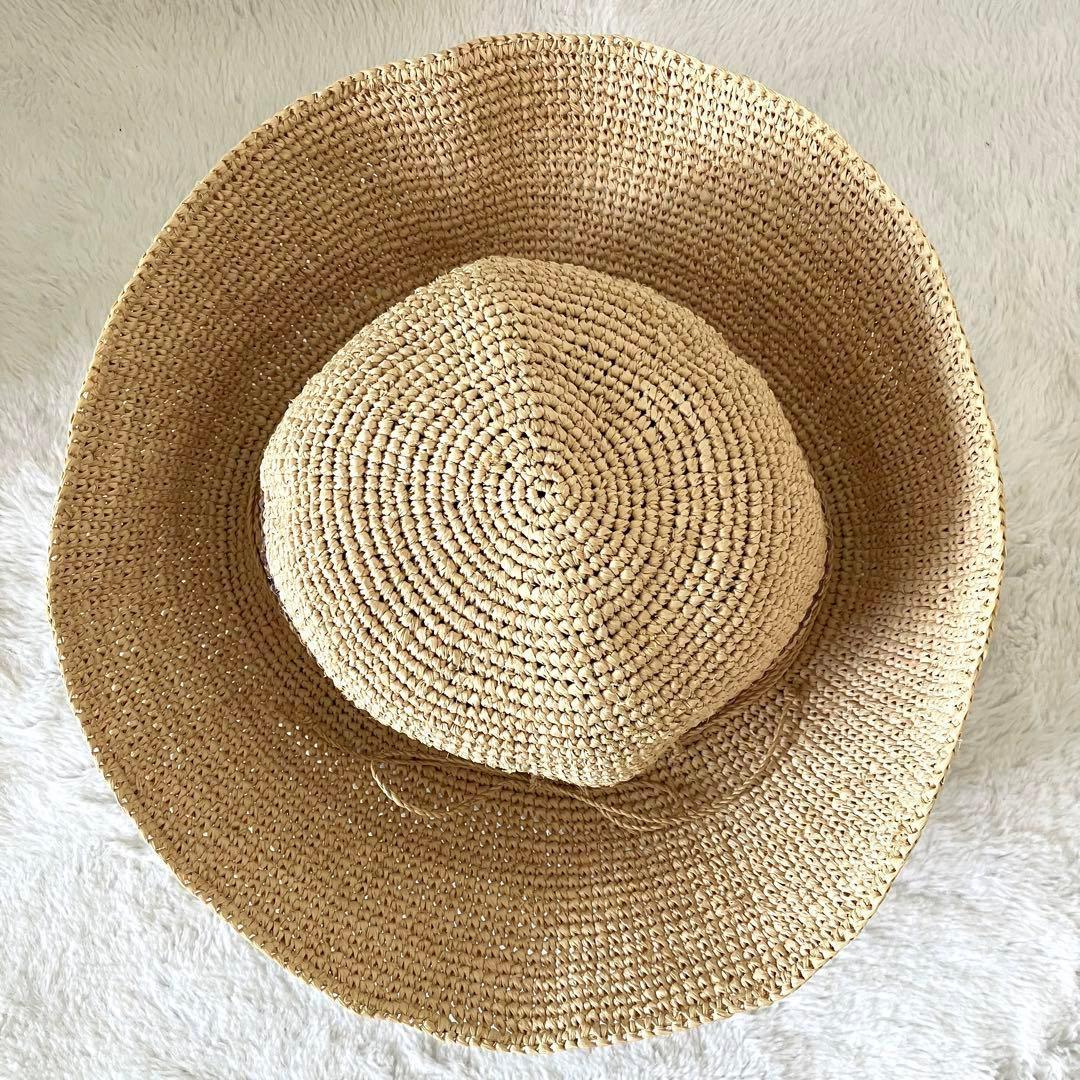 超希少 ヘレンカミンスキー ラフィア ローラプルハット ナチュラル×パープル