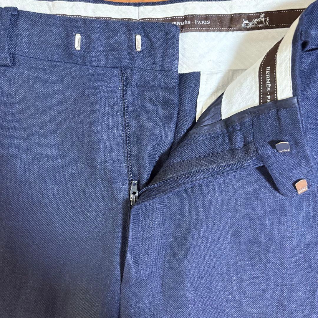 HERMES ネイビー スラックス