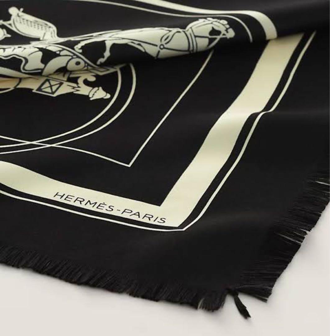 【美品✨】エルメス HERMES エクスリブリス 黒 カレフリンジ80