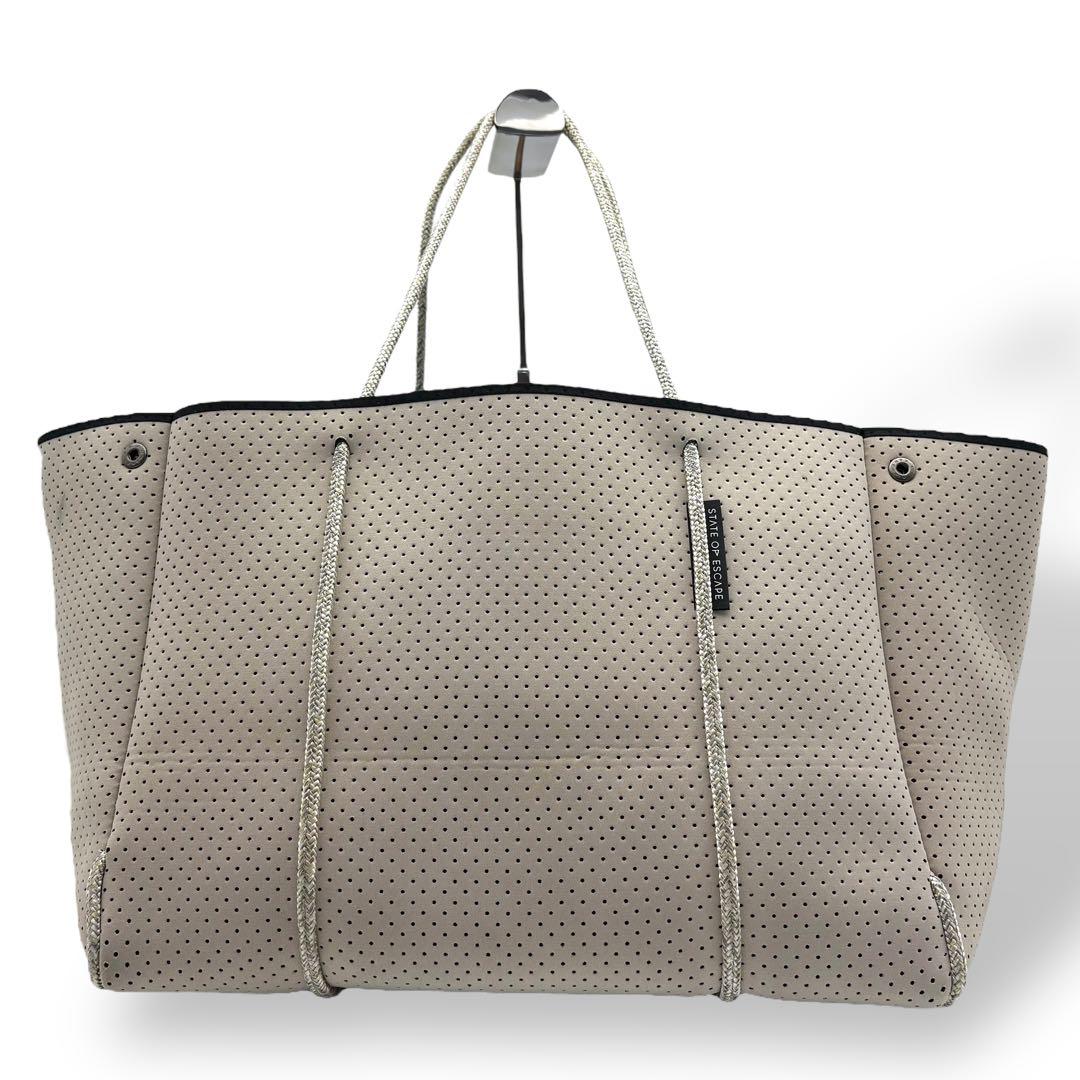 ステイトオブエスケープ トートバッグ 腕掛け 肩掛け ネオプレン グレー A4可