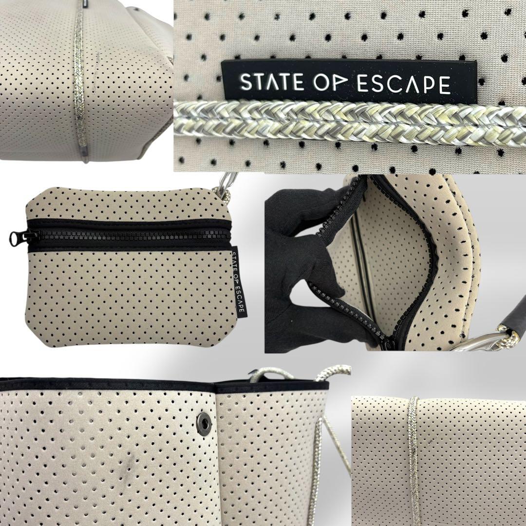 ステイトオブエスケープ トートバッグ 腕掛け 肩掛け ネオプレン グレー A4可