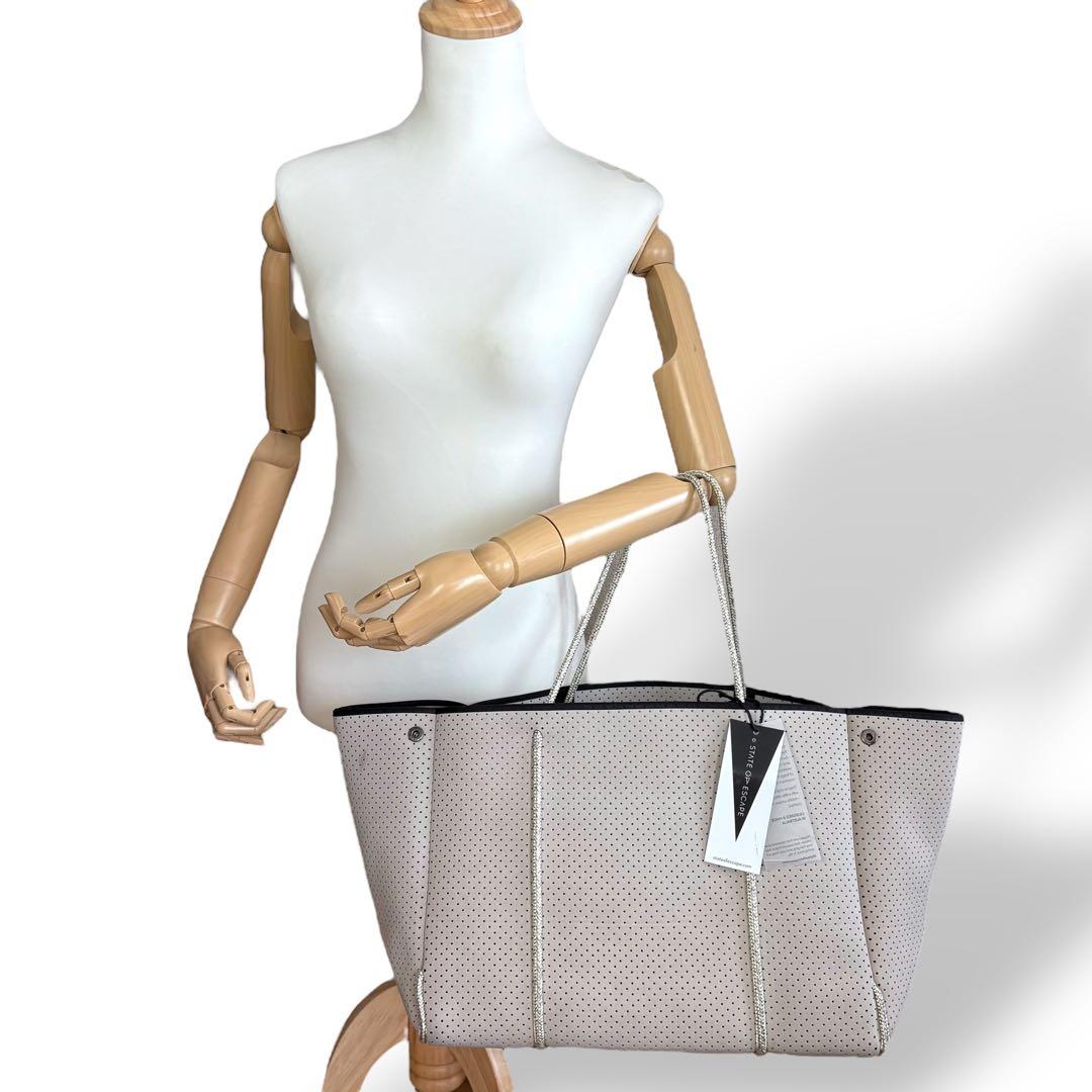 ステイトオブエスケープ トートバッグ 腕掛け 肩掛け ネオプレン グレー A4可