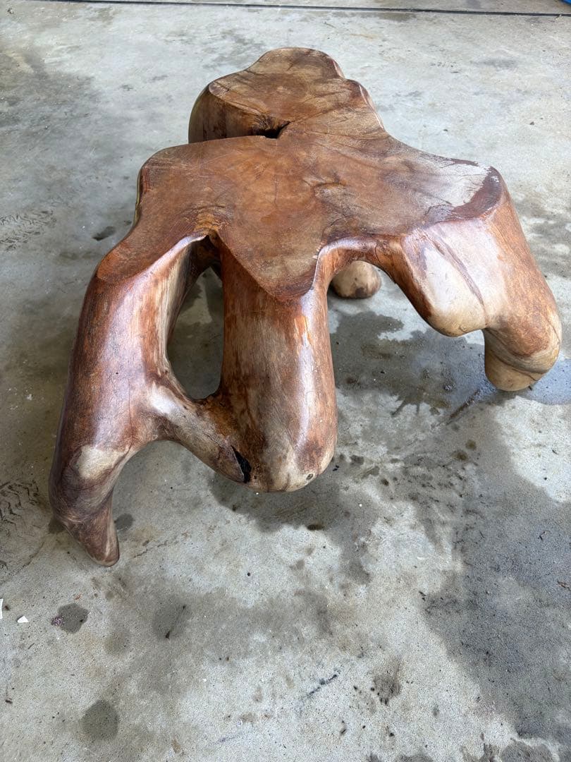 最終値下げ！自然形状の座卓　昭和レトロ　アンティーク　一枚板　座卓　ローテーブル