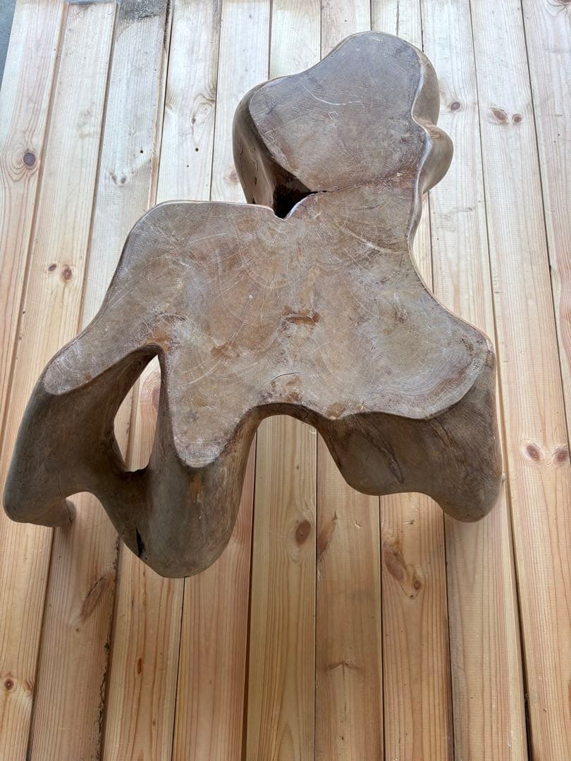 最終値下げ！自然形状の座卓　昭和レトロ　アンティーク　一枚板　座卓　ローテーブル