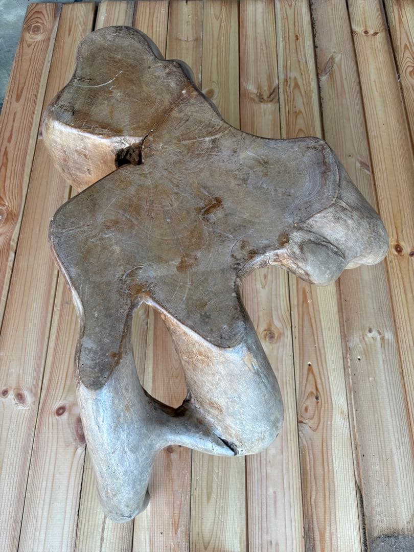 最終値下げ！自然形状の座卓　昭和レトロ　アンティーク　一枚板　座卓　ローテーブル